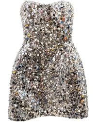 Bronx and Banco - Sequin-Embellished Strapless Mini Dress - Lyst