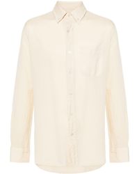 Tom Ford - Buttoned-collar Cotton-blend Shirt - Lyst