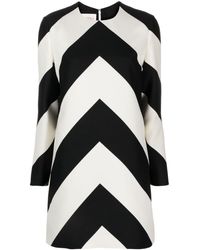 Valentino Garavani - Stripe-print Silk Minidress - Lyst
