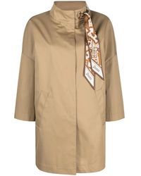 Herno - Scarf-Embellished Parka Coat - Lyst