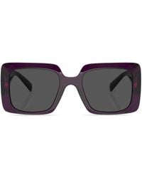 Versace - Sonnenbrille Mit Eckigem Gestell - Lyst