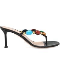Gianvito Rossi - Sandali Shanti Con Decorazione 70Mm - Lyst