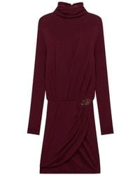 Blumarine - Draped Stole-Detail Mini Dress - Lyst