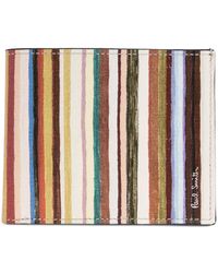 Paul Smith - Striped Leather Cardholder - Lyst