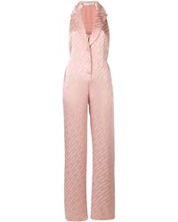 Off-White c/o Virgil Abloh Logo Pattern Sleeveless Jumpsuit - Pink