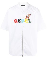 Undercover - Rebel Short-sleeve Cotton Shirt - Lyst