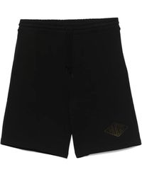 HUGO - Pantalones cortos de algodón con logo - Lyst