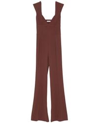 Patrizia Pepe - V-Neck Flared Jumpsuit - Lyst