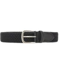 Alberto Luti - Woven Leather-Trim Belt - Lyst