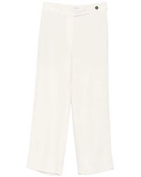 Brunello Cucinelli - Pressed-Crease Wide-Leg Trousers - Lyst