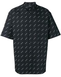 Balenciaga Cotton Allover Logo Shirt in 