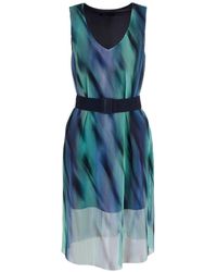Armani Exchange - Graphic-print Belted Minidress - Lyst