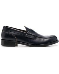 COLLEGE - Pinked-edge Leather Loafers - Lyst