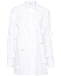 Sportmax - Floral-Appliqué Cotton Shirt - Lyst
