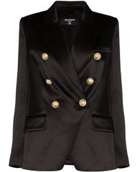 Balmain Blazer con doble botonadura - Negro