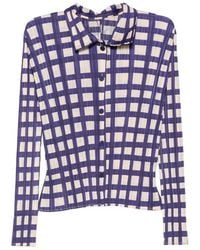 Pleats Please Issey Miyake - Basket Plissé-Effect Checked Shirt - Lyst