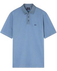 ARMANI EXCHANGE - Logo-Embroidered Piqué Polo Shirt - Lyst