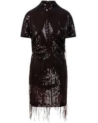 FEDERICA TOSI - Sequin-Embellished Fringed Mini Dress - Lyst