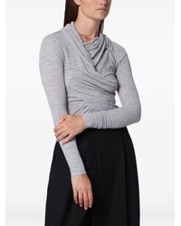 Source Unknown - Folgore Asymmetric-Draped Blouse - Lyst