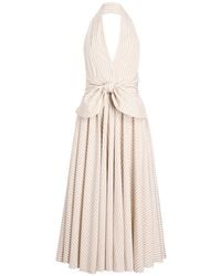 Patou - Halterneck Knot Midi Dress - Lyst
