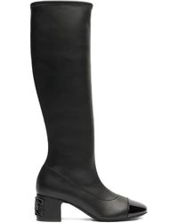 Casadei - 50Mm Leather Knee-High Boots - Lyst