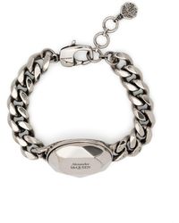 Alexander McQueen - Logo-engraved Chain-link Bracelet - Lyst