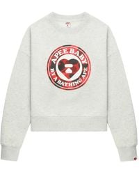 A Bathing Ape - Round Camo Heart-Print Sweatshirt - Lyst