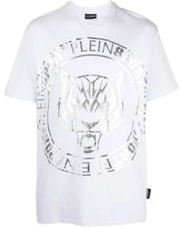 Philipp Plein - Tiger-Head Logo-Print T-Shirt - Lyst