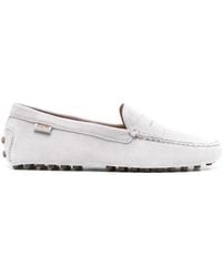 Tod's - Gommino Suede Leather Loafers - Lyst