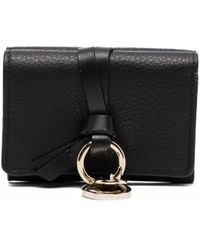 Chloé - Portafoglio mini tri fold alphabet nero - Lyst