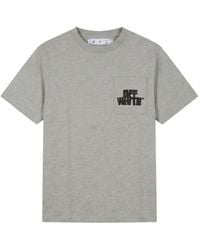 Off-White c/o Virgil Abloh - Logo-Print Pocket T-Shirt - Lyst