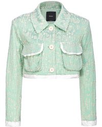 Pinko - Veste crop à motif en jacquard - Lyst