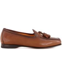 Santoni - Leather Tassel Loafers - Lyst