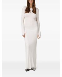 Pink - Backless Slit Maxi Dress - Lyst