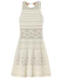 Twinset - Short Floral Knit Dress - Lyst