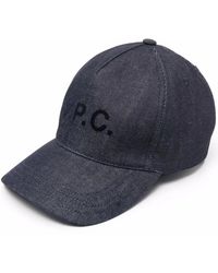 A.P.C. - Charlie Baseball Denim Cap - Lyst