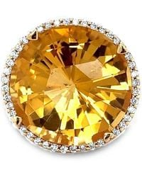 Lisa Nik - Ring Mit Zitrin Und Diamanten - Lyst