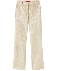 La DoubleJ - Broek Met Bloemen Jacquard - Lyst