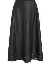 KARL LAGERFELD - Midi Stud-Embellished Skirt - Lyst