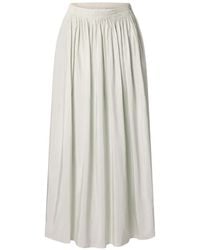 Loulou de Saison - Naya Gathered Midi Long Skirt - Lyst