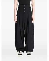 Yohji Yamamoto - High-Waisted Tapered Trousers - Lyst
