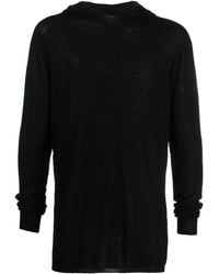 Rick Owens - Hooded Wool Sweatshirt - Lyst