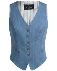 Etro - Gilet À Boutons Pegaso Rayé - Lyst