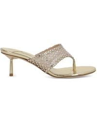 Le Silla - Embellished T-Strap Sandals - Lyst