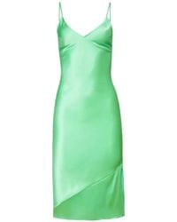 Fleur du Mal - V-Neck Slip Midi Dress - Lyst