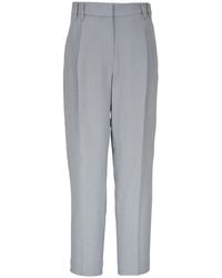 Brunello Cucinelli - Monili Chain-Embellished Tapered Trousers - Lyst