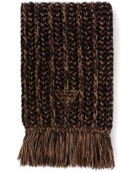 Prada - Ribbed-knit Wool-cashmere Scarf - Lyst