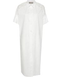 Gentry Portofino - Vestido camisero largo con paneles translúcidos - Lyst