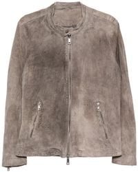 Giorgio Brato - Zip-Up Suede Jacket - Lyst