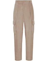 Brunello Cucinelli - Suede Trousers - Lyst